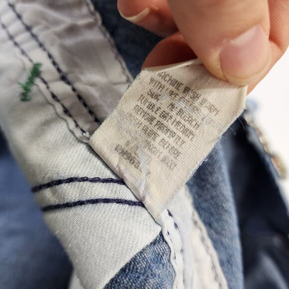 Oshkosh B'Gosh Mens Vintage Denim Bib Overalls Size 40X30 Blue Jean Destroyed - Picture 13 of 16